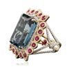 Image 6 : 14KT Yellow Gold 29.87 ctw Topaz and Ruby Ring