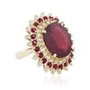 Image 4 : 14KT Yellow Gold 14.11 ctw Ruby and Diamond Ring