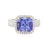 Image 1 : 14KT Two-Tone 6.06 ctw Tanzanite and Diamond Ring