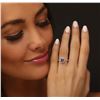 Image 3 : 14KT White Gold 0.92 ctw Tanzanite and Diamond Ring