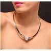 Image 1 : 14KT Two-Tone Gold 5.75 ctw Diamond Necklace