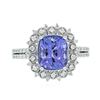 Image 1 : 14KT White Gold 3.60 ctw Tanzanite and Diamond Ring