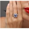 Image 5 : 14KT White Gold 3.60 ctw Tanzanite and Diamond Ring