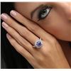 Image 6 : 14KT White Gold 3.60 ctw Tanzanite and Diamond Ring