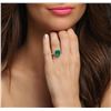 Image 4 : 14KT Two-Tone Gold 2.55 ctw Emerald and Diamond Ring