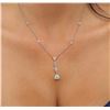 Image 1 : 14KT White Gold 1.78 ctw Diamond Necklace