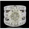 Image 3 : 18KT White Gold 14.79 ctw Diamond Ring