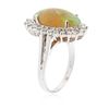 Image 7 : 14KT White Gold 2.61 ctw Opal and Diamond Ring