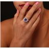 Image 1 : 14KT White Gold 3.35 ctw Tanzanite and Diamond Ring
