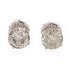 Image 1 : 14KT White Gold 6.36 ctw Diamond Solitaire Earrings