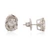 Image 2 : 14KT White Gold 6.36 ctw Diamond Solitaire Earrings