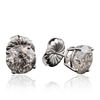 Image 8 : 14KT White Gold 6.36 ctw Diamond Solitaire Earrings