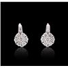 Image 3 : 14KT White Gold 2.31 ctw Diamond Earrings