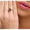 Image 1 : 14KT White Gold 1.78 ctw Garnet and Diamond Ring