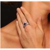 Image 2 : 14KT White Gold 2.18 ctw Tanzanite and Diamond Ring