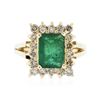 Image 3 : 14KT Yellow Gold 1.94 ctw Emerald and Diamond Ring