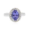 Image 1 : 14KT White Gold 2.42 ctw Tanzanite and Diamond Ring