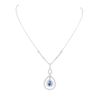 Image 3 : 14KT White Gold 2.09 ctw Sapphire and Diamond Necklace