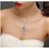 Image 5 : 14KT White Gold 2.09 ctw Sapphire and Diamond Necklace