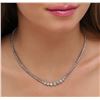 Image 1 : 14KT White Gold 2.90 ctw Diamond Necklace