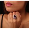 Image 1 : 14KT White Gold 7.92 ctw Amethyst and Diamond Ring