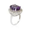 Image 6 : 14KT White Gold 7.92 ctw Amethyst and Diamond Ring