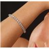 Image 1 : 14KT White Gold 9.31 ctw Diamond Tennis Bracelet