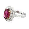 Image 4 : 14KT Two-Tone Gold 1.59 ctw Tourmaline and Diamond Ring