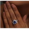 Image 4 : 14KT White Gold 2.20 ctw Tanzanite and Diamond Ring