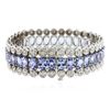 Image 2 : 10KT White Gold 20.84 ctw Tanzanite and Diamond Bracelet