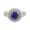 Image 3 : 14KT White Gold 1.77 ctw Tanzanite and Diamond Ring