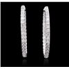 Image 1 : 14KT White Gold 5.89 ctw Diamond Earrings