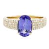 Image 1 : 14KT Yellow Gold 1.78 ctw Tanzanite and Diamond Ring