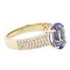 Image 2 : 14KT Yellow Gold 1.78 ctw Tanzanite and Diamond Ring