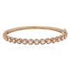Image 3 : 14KT Rose Gold 2.10 ctw Diamond Bracelet