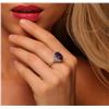 Image 2 : 14KT Yellow Gold 4.92 ctw Tanzanite and Diamond Ring