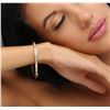 Image 1 : 14KT Yellow Gold 1.21 ctw Diamond Bangle Bracelet