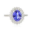 Image 3 : 14KT White Gold 1.92 ctw Tanzanite and Diamond Ring