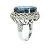 Image 6 : 14KT White Gold 25.13 ctw Topaz and Diamond Ring