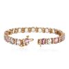 Image 9 : 14KT Rose Gold 19.11 ctw Multi-Color Sapphire and Diamond Bracelet