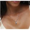 Image 5 : 14KT White Gold 0.94 ctw Diamond Pendant With Chain