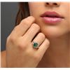 Image 2 : 14KT Rose Gold 3.08 ctw Emerald and Diamond Ring