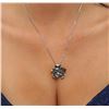 Image 2 : 14KT White Gold 1.44 ctw Diamond Pendant and Chain