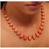Image 2 : 14KT Rose Gold 77.50 ctw Coral and Diamond Necklace