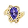 Image 1 : 18KT Yellow Gold 3.00 ctw Tanzanite and Diamond Ring