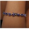 Image 6 : 14KT White Gold 16.66 ctw Tanzanite and Diamond Bracelet