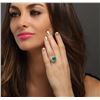 Image 5 : 14KT Two-Tone Gold 4.24 ctw Emerald and Diamond Ring