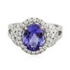 Image 1 : 14KT White Gold 2.63 ctw Tanzanite and Diamond Ring