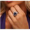 Image 2 : 14KT White Gold 5.07 ctw Tanzanite and Diamond Ring