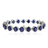 Image 4 : 14KT White Gold 30.21 ctw Sapphire and Diamond Bracelet